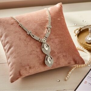 Christina clear rhinestone choker